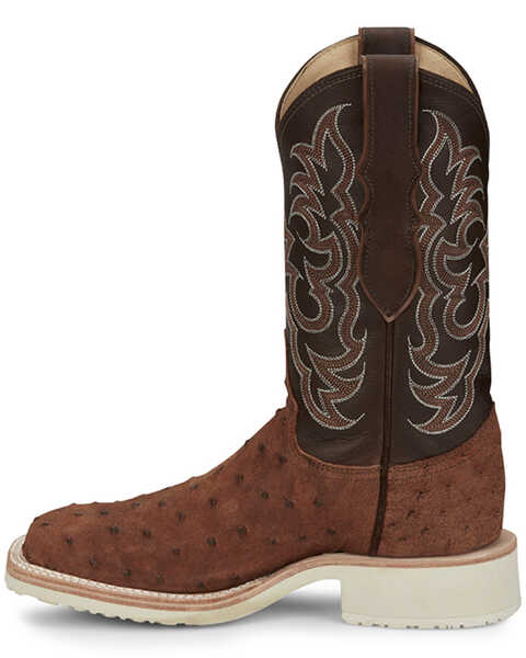 Image #3 - Justin Women's Dakota Exotic Full Quill Ostrich Western Boots - Broad Square Toe, Tan, hi-res