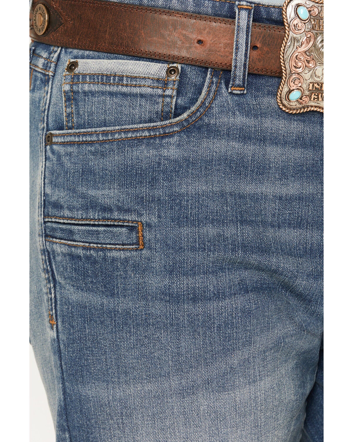 Image #2 - Cody James Men's Outrigger Wash Yukon Relaxed Straight Concealed Carry Stretch Denim Jeans, Medium Wash, hi-res