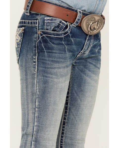 Image #4 - Shyanne Little Girls' Floral Dreamcatcher Bootcut Jeans , Blue, hi-res