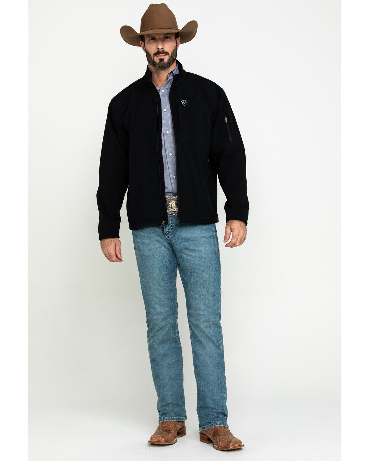 Image #6 - Ariat Men's Vernon 2.0 Softshell Jacket - Big & Tall, Black, hi-res