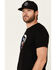 Rock & Roll Denim Men's Texas Flag Logo Graphic T-Shirt , Black, hi-res