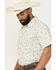Image #2 - Gibson Trading Co Men's Groovy Floral Print Short Sleeve Button-Down Western Shirt - Tall, Ivory, hi-res