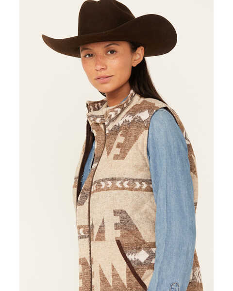 Image #2 - Outback Trading Co Women's Southwestern Print Tennessee Vest , Brown, hi-res