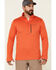 Image #1 - Columbia Men's Heather Quartz Red Park View 1/2 Zip Fleece Pullover, Orange, hi-res