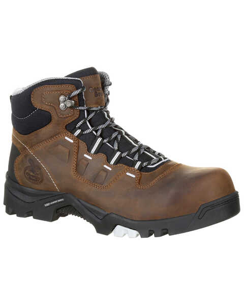 Image #1 - Georgia Boot Men's Amplitude Waterproof Work Boots - Composite Toe, Brown, hi-res