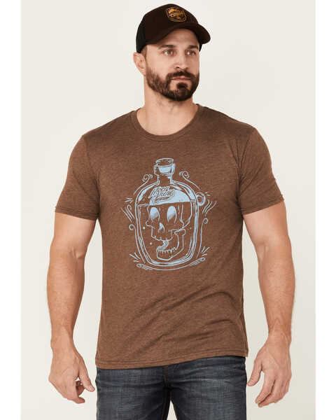 Image #1 - Moonshine Spirit Men's Heather Brown Jug Head Graphic Short Sleeve T-Shirt , Brown, hi-res