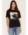 Image #1 - Idyllwind Women's Outlaw Living Short Sleeve Graphic Tee, Black, hi-res