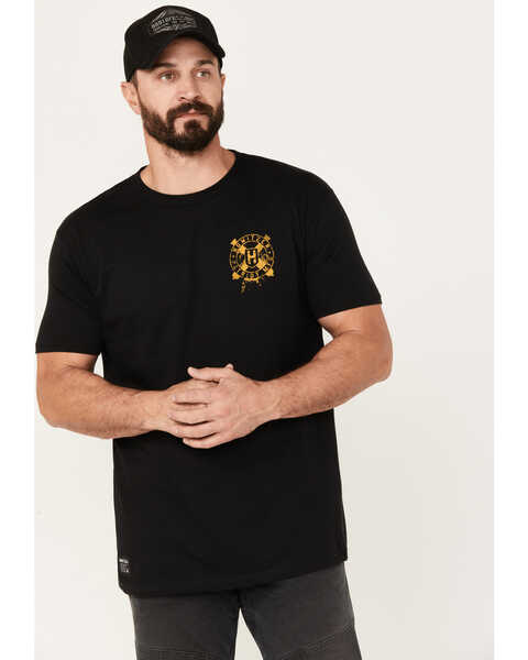 Howitzer Men's Skeleton Tread Short Sleeve Graphic T-Shirt, Black, hi-res