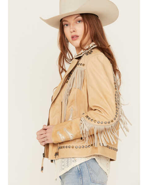 Image #2 - Double D Ranch Women's Cowpoke Fringe Jacket , Tan, hi-res
