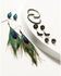 Image #1 - Shyanne Women's Enchanted Forest 6-Piece Peacock Feather Earrings Set, Pewter, hi-res