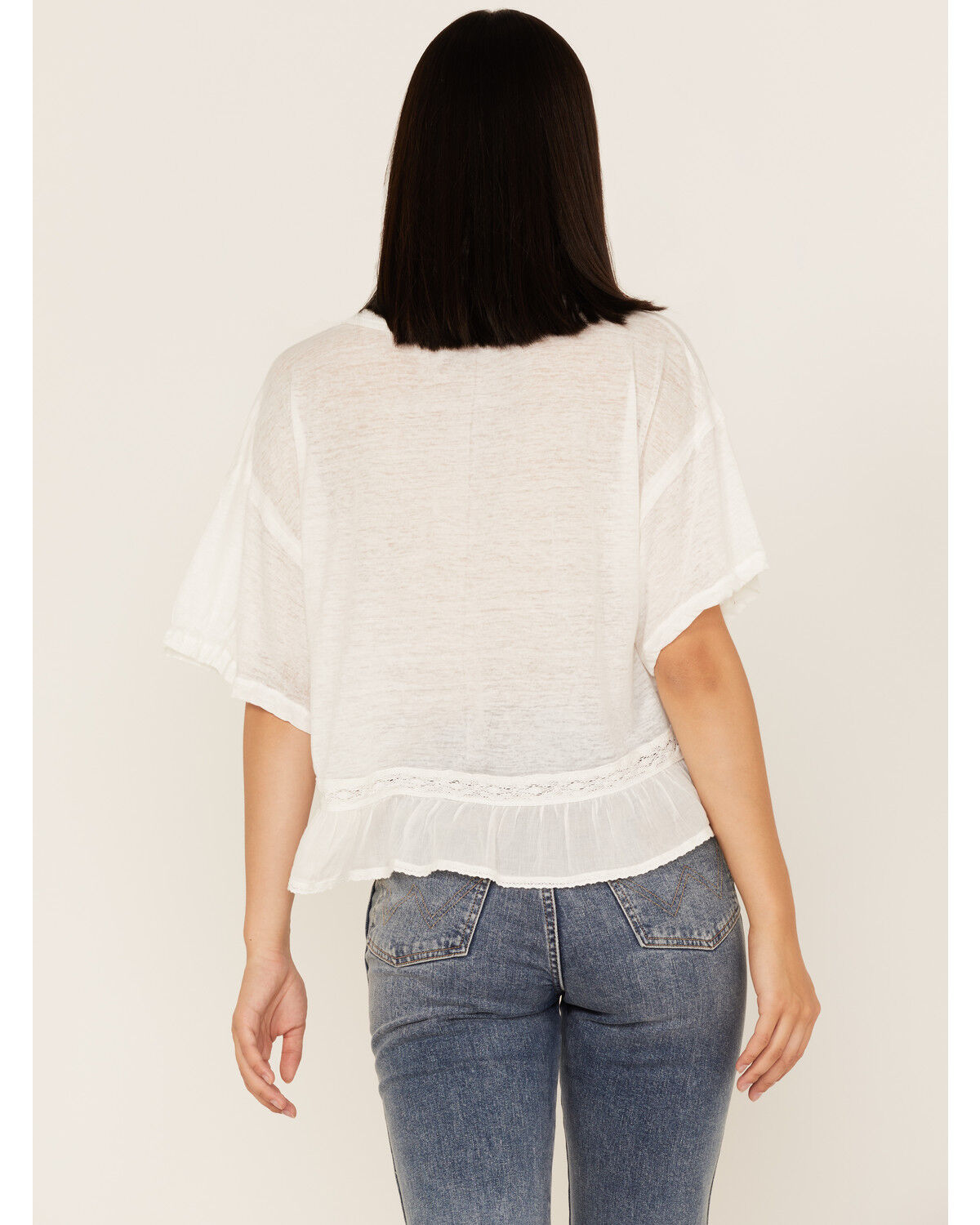 Image #4 - Free People Women's Fall In Love Tee, Ivory, hi-res