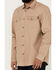 Image #3 - Hawx Men's All Out Woven Solid Long Sleeve Snap Work Shirt - Tall , Khaki, hi-res