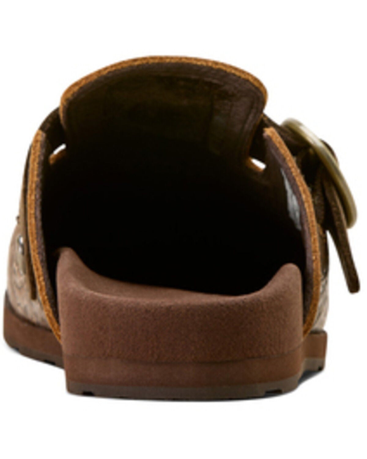 Image #3 - Ariat Women's Floral Embossed Country Mules, Brown, hi-res