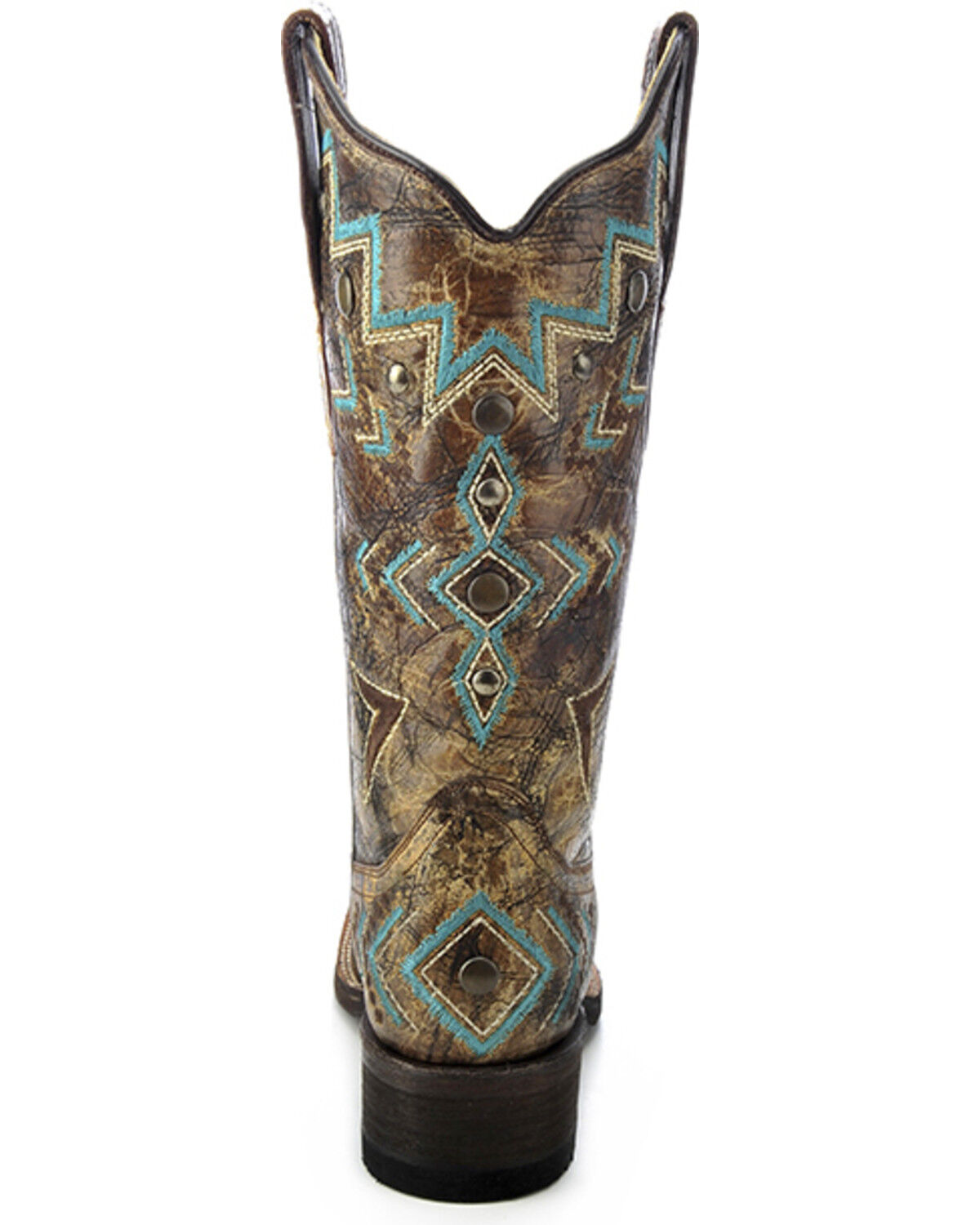 Image #4 - Corral Embroidered Southwest Cowgirl Boots - Square Toe, , hi-res