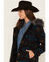 Image #2 - Outback Trading Co. Women's Southwestern Print Faux Fur Myra Coat, Teal, hi-res