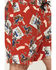 Image #2 - Cinch Men's Rodeo Print Stretch Board Shorts, Red, hi-res