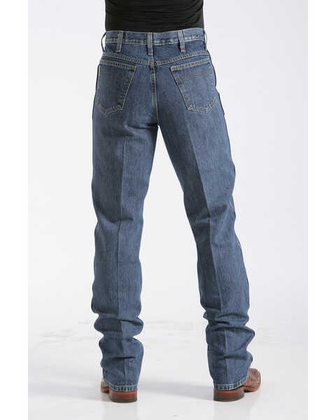 Image #3 - Cinch Men's Bronze Label Dark Wash Slim Tapered Rigid Denim Jeans, Blue, hi-res