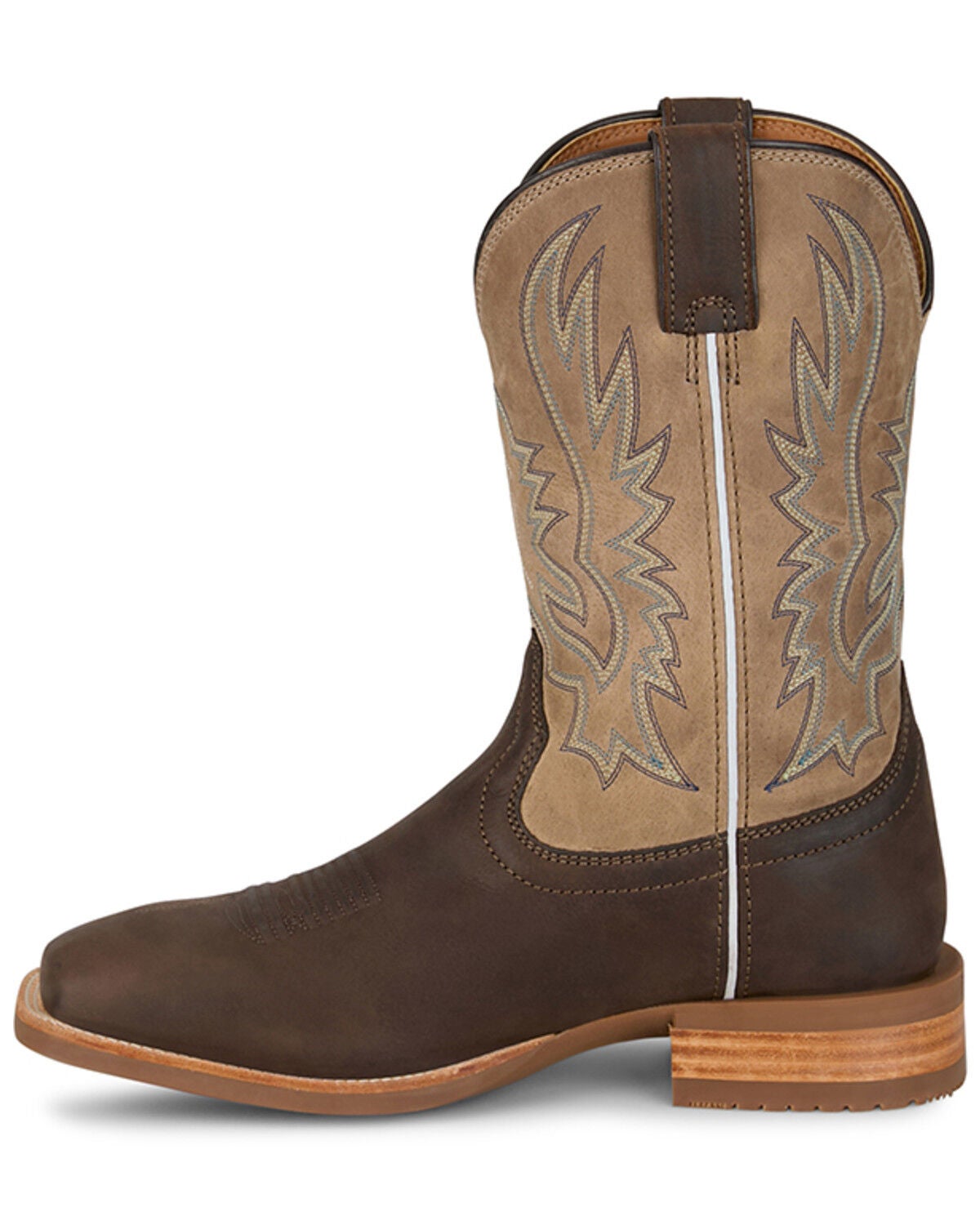 Image #3 - Justin Men's Outlaw Rustle Performance Western Boots - Broad Square Toe, Brown, hi-res