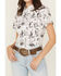 Image #3 - Wrangler Retro Women's Boot Barn Exclusive Horse Print Short Sleeve Snap Western Shirt, Black/white, hi-res