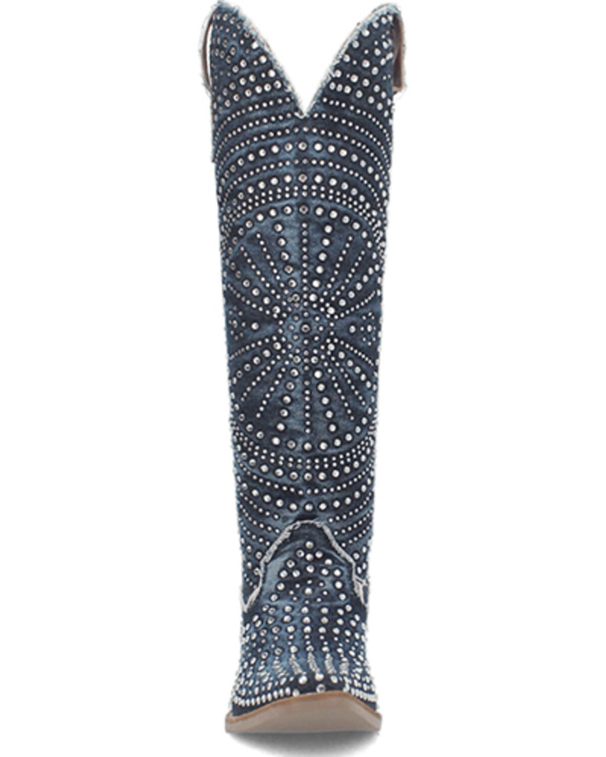 Image #4 - Dingo Women's Honkytonk Honey Tall Denim Boots - Snip Toe, Blue, hi-res