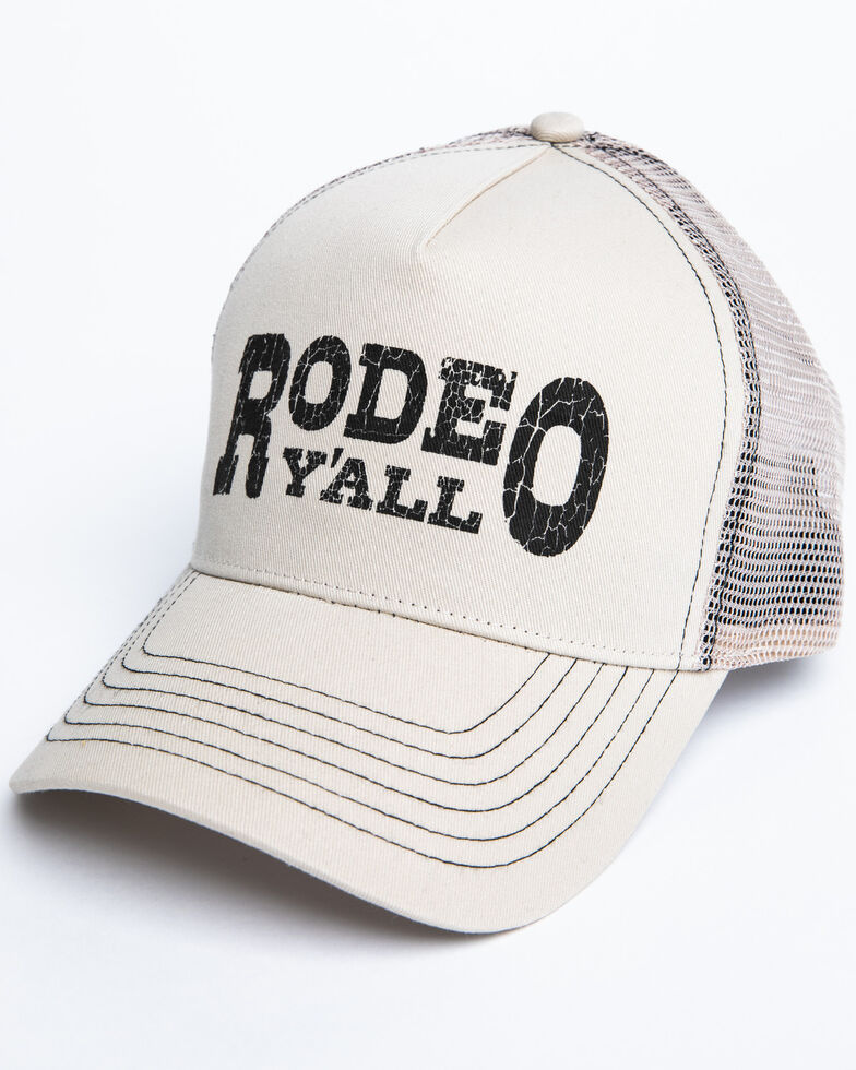 Shyanne Women's Rodeo Y'ALL Mesh Ball Cap , Beige/khaki, hi-res