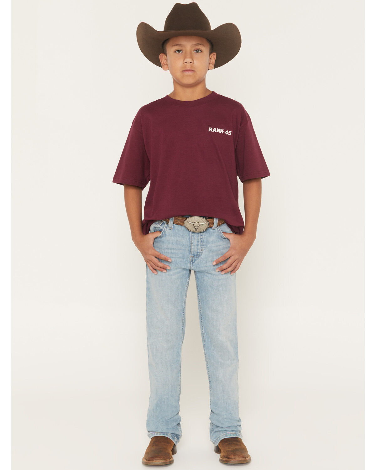 Image #1 - Wrangler 20X Boys' Light Wash Slim Bootcut Stretch Denim Jeans, Light Wash, hi-res