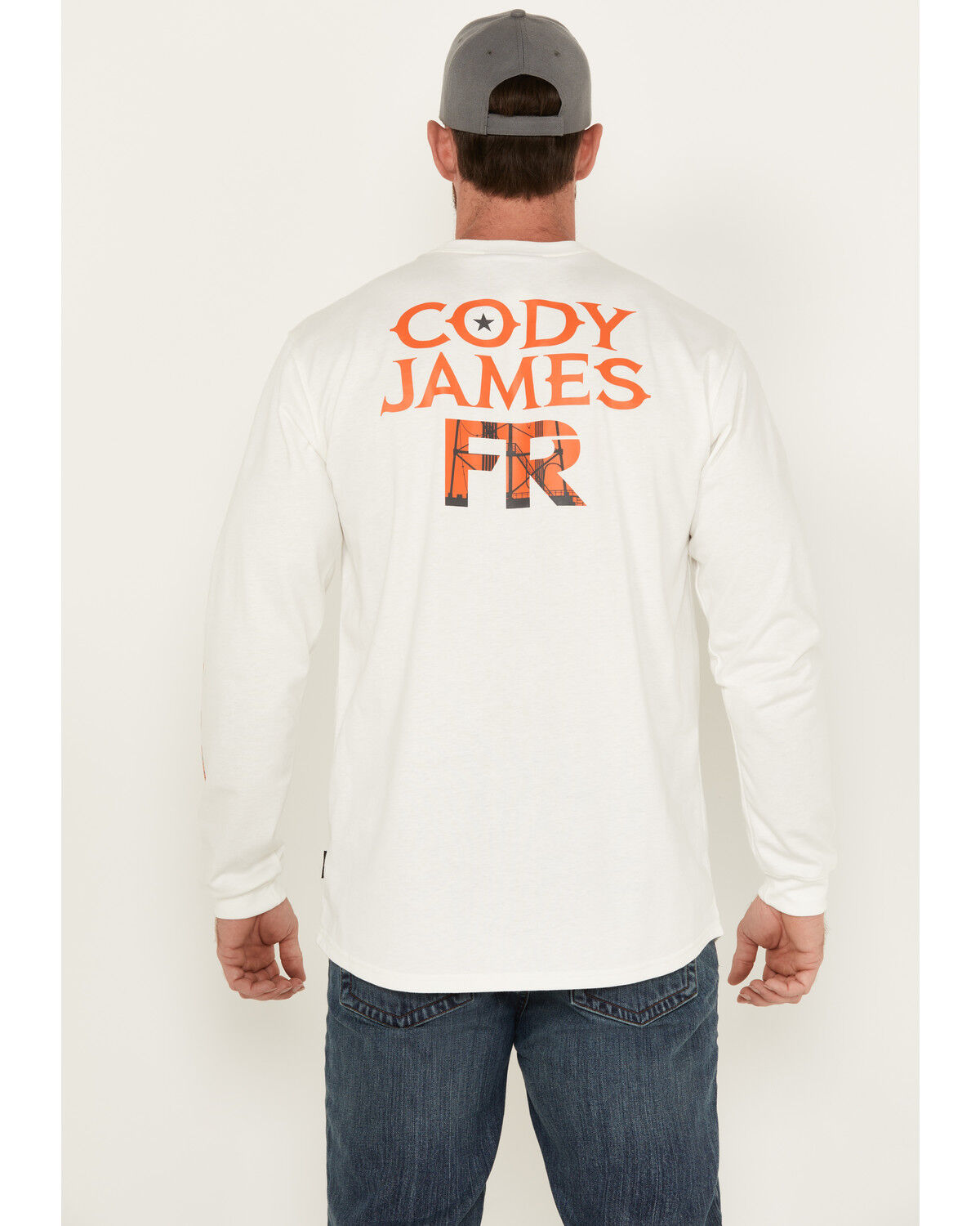 Image #4 - Cody James Men's FR Long Sleeve Graphic Work Shirt, Cream, hi-res
