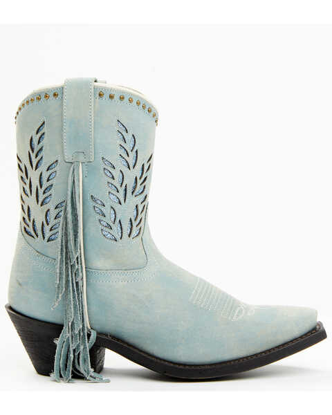 Image #2 - Dingo Women's Sweet Water Western Fashion Booties - Snip Toe, Blue, hi-res