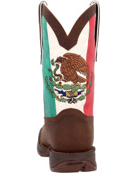 Image #5 - Durango Men's Mexico Flag Western Performance Boots - Steel Toe, Sand, hi-res