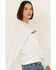 Image #2 - Gina Tees Women's Cowboy Up or Shut Up Sweatshirt, White, hi-res