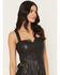 Image #2 - Idyllwind Women's Roycroft Faux Leather Fringe Bustier, Black, hi-res