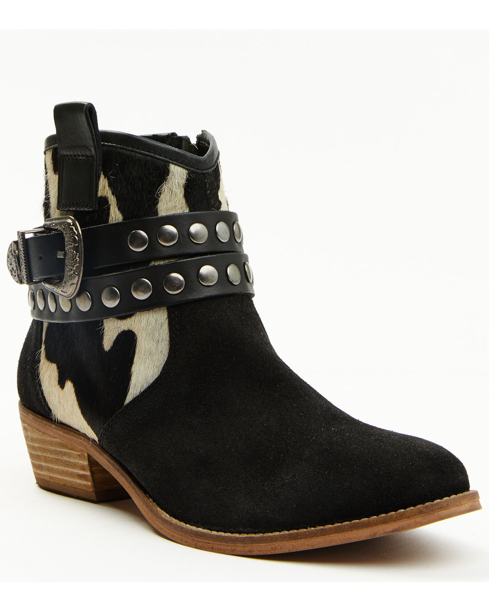 Cow print ankle boots sale