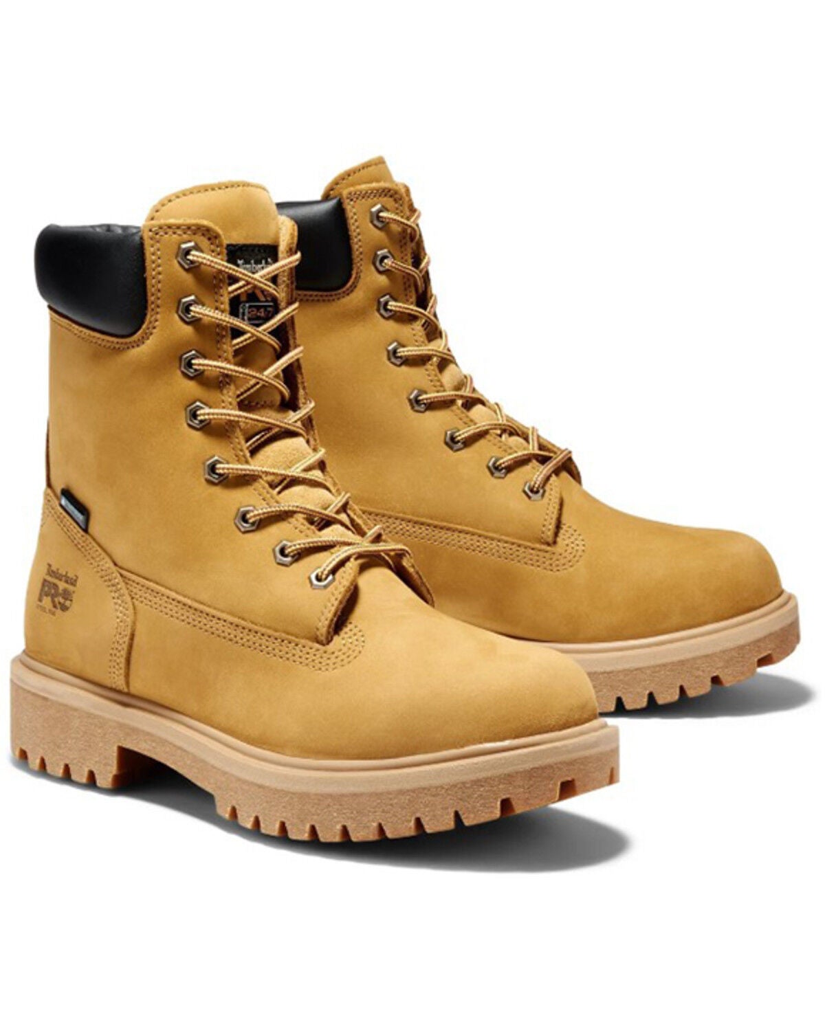 Timberland PRO Men's 8" Direct Attach Waterproof Work Boots - Steel Toe, Brown, hi-res
