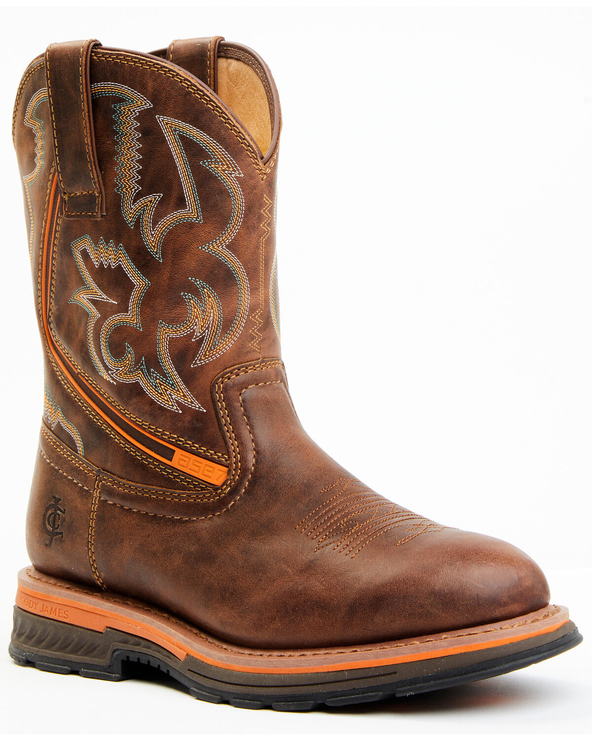 Image #1 - Cody James Men's Disruptor Tyche Chill Zone Soft Pull On Work Boots - Soft Toe, Brown, hi-res