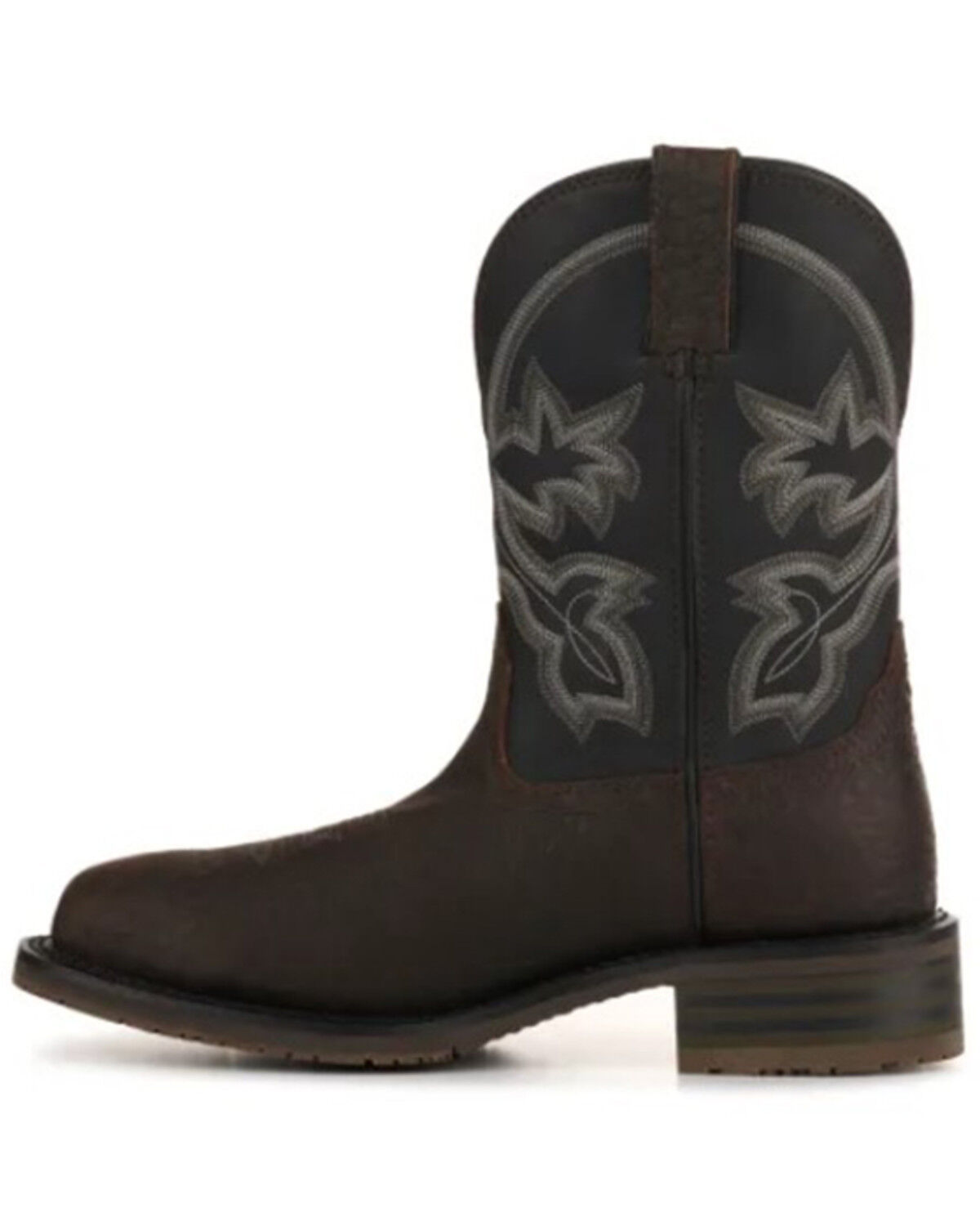 Image #3 - Double H Men's 10" Deep Scallop Waterproof Work Boots - Composite Toe, Black/brown, hi-res