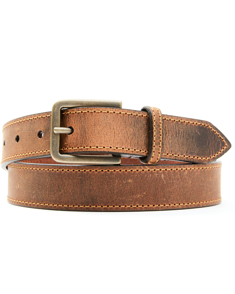 Shyanne Women's Mattie Brown Leather Belt , Brown, hi-res