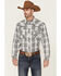 Image #1 - Cowboy Hardware Men's Hermosillo Large Plaid Print Long Sleeve Pearl Snap Western Shirt, Black, hi-res