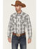 Image #1 - Cowboy Hardware Men's Hermosillo Large Plaid Print Long Sleeve Pearl Snap Western Shirt , Black, hi-res