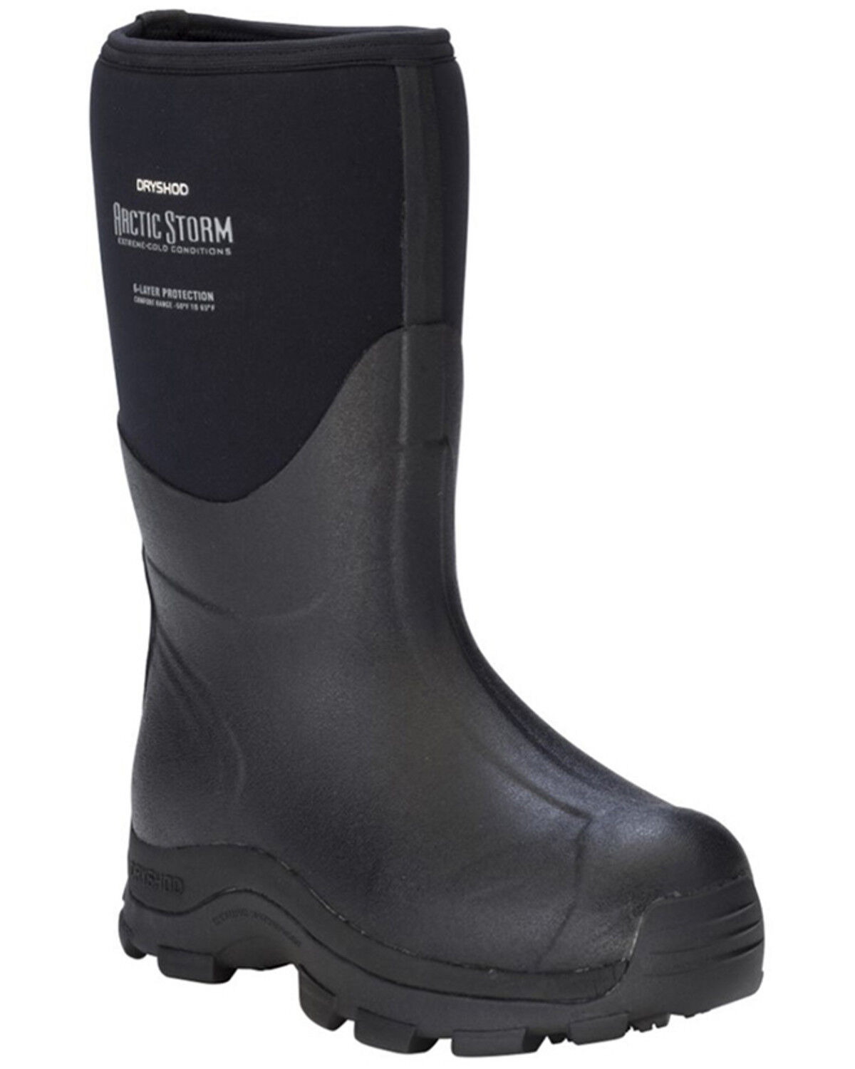 Image #1 - Dryshod Men's Arctic Storm Mid Winter Boots - Round Toe, Black, hi-res