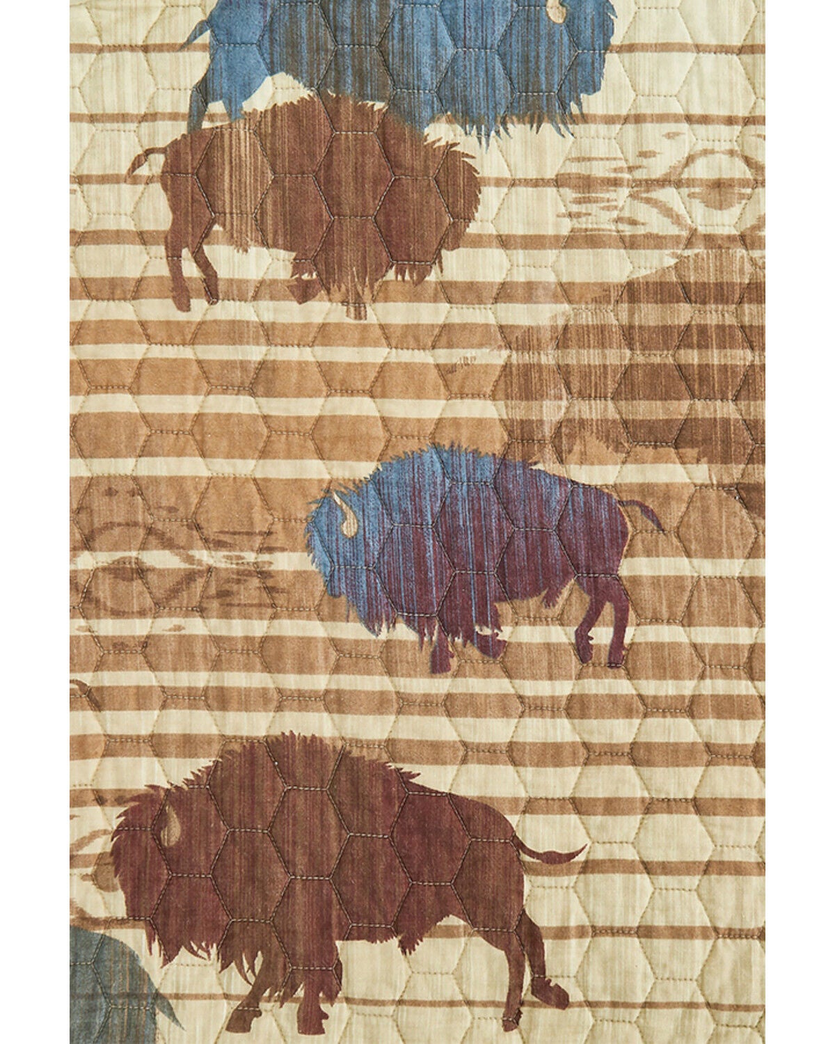 Image #6 - HiEnd Accents 3pc Home On The Range Reversible Quilt Set - King, Tan, hi-res