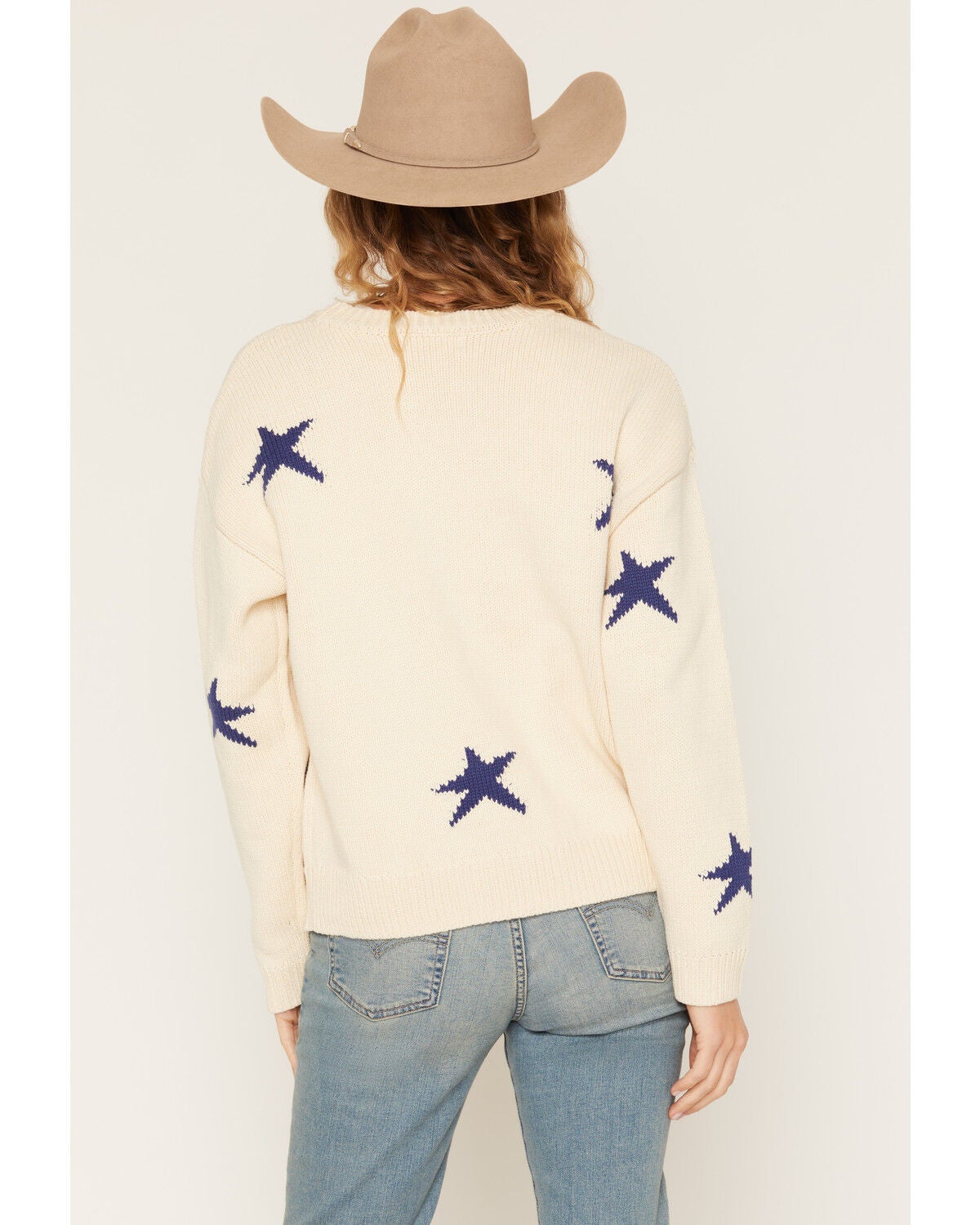 Image #4 - By Together Women's Boot Star Sweater, Cream, hi-res
