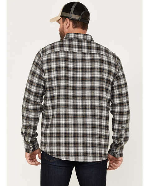 Image #4 - North River Men's Small Plaid Print Long Sleeve Button-Down Flannel Shirt, Charcoal, hi-res