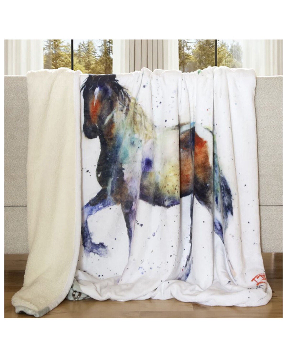 Image #3 - Carstens Home Dean Crouser Steppin' Out Sherpa Throw Blanket, Multi, hi-res