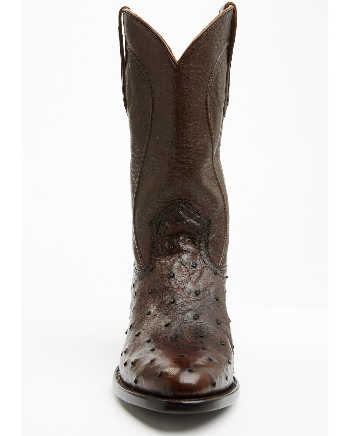Image #4 - Cody James Black 1978® Men's Chapman Exotic Full-Quill Ostrich Western Boots - Round Toe, Brown, hi-res