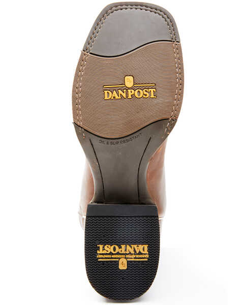Image #7 - Dan Post Men's Dark Brown Western Performance Boots - Broad Square Toe, Dark Brown, hi-res