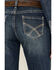 Image #2 - Rock & Roll Denim Women's Medium Wash Mid Rise Embroidered Pocket Bootcut Stretch Denim Jeans , Medium Wash, hi-res