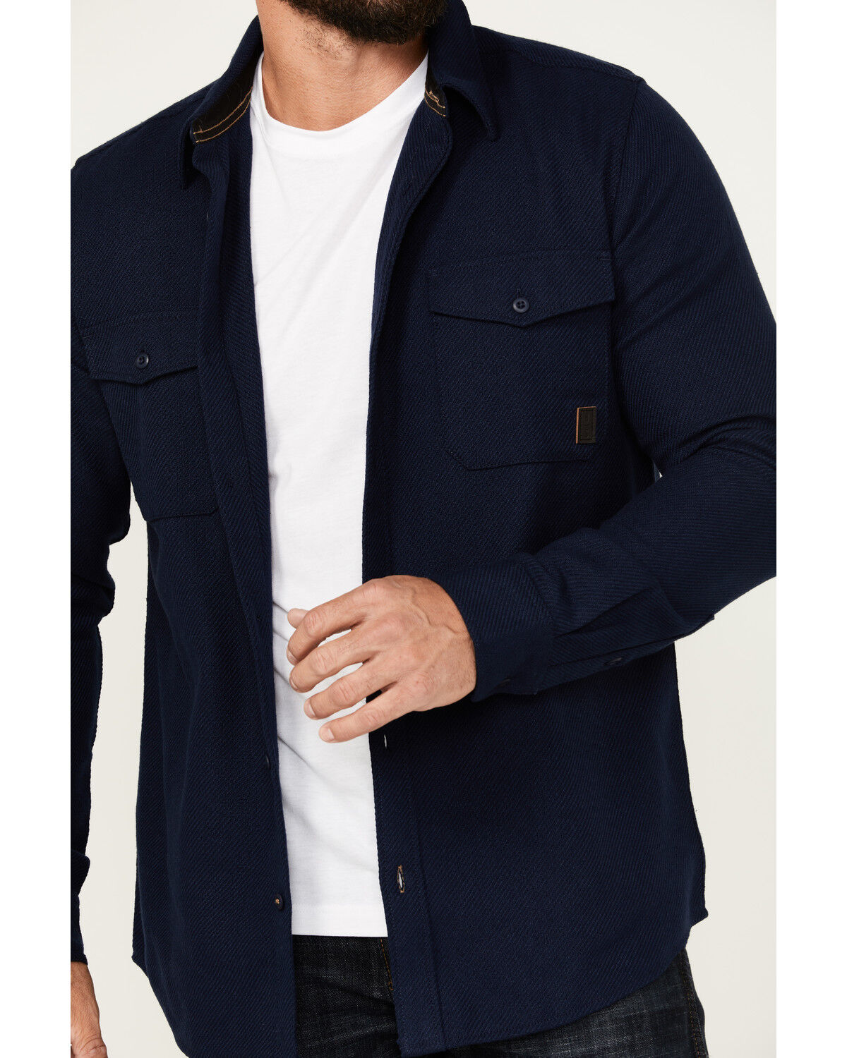 Image #3 - Brothers and Sons Men's Burley Long Sleeve Button Down Flannel Shirt, Navy, hi-res