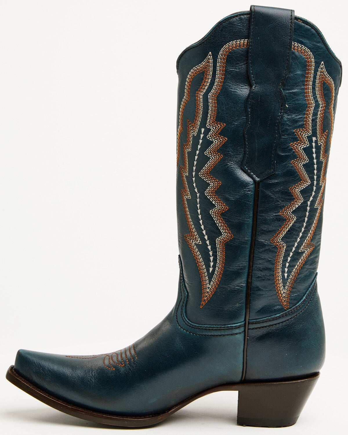 Image #3 - Circle G Women's Trian Western Boots - Snip Toe, Navy, hi-res
