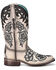 Corral Women's White Overlay Western Boots - Square Toe, Cream/black, hi-res