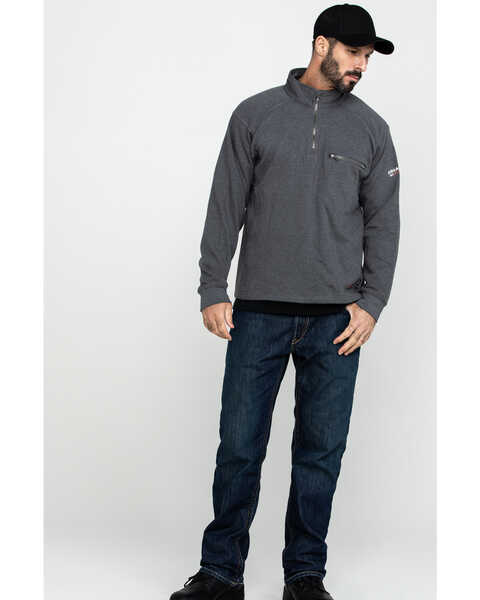 Image #6 - Ariat Men's FR Rev 1/4 Zip Work Shirt , Charcoal, hi-res